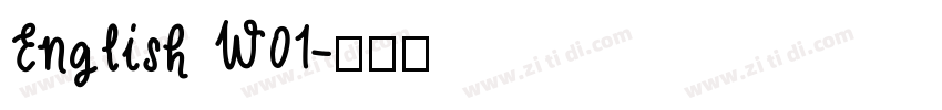 English W01字体转换